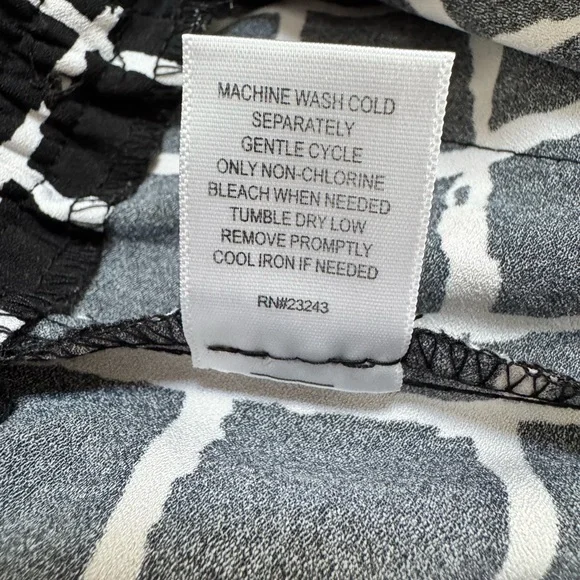 New York & Company Black and White Window Pane Wide Leg Pants - Picture 7 of 8